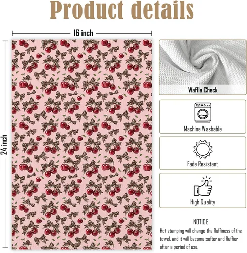 Miniatura 7 de Juego de 2 toallas de cocina retro con lazo de leopardo, decoración de baño femenina de leopardo, toallas de mano con estampado de guepardo