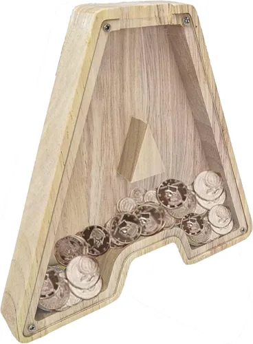 Miniatura 19 de FixtureDisplays® Alcancía de madera para gatos, alcancía de ahorro para niños, bonita moneda de recuerdo para niños y niñas, es un regalo único