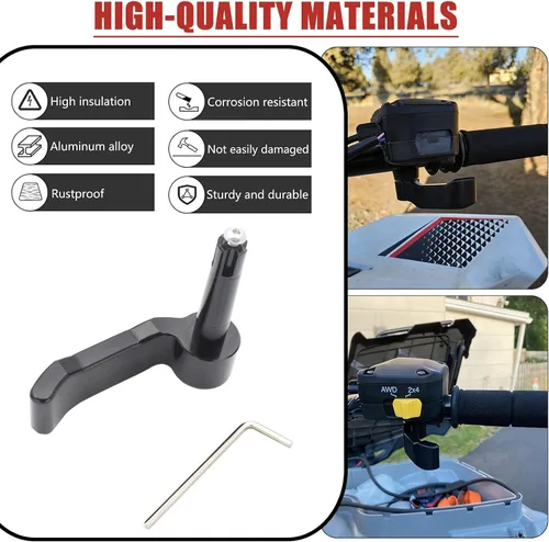 Miniatura 3 de Palanca de acelerador de pulgar antideslizante de aluminio CNC de repuesto compatible con Polaris Scrambler Sportsman 550/570/850/1000 2009-2018