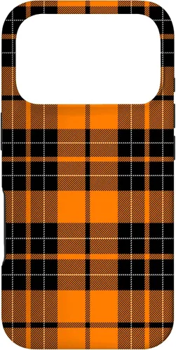 Miniatura 29 de Otoño cuadros naranja y negro patrón patrón caso para iPhone 17