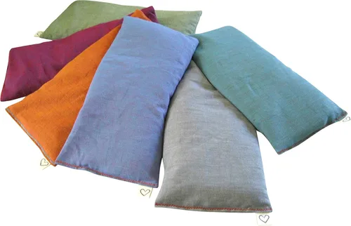Paquete de 6 almohadas perfumadas para ojos de lavanda, 4 x 8.5 pulgadas, algodón suave y relajante, colores naturalmente calmantes, masaje de yoga,