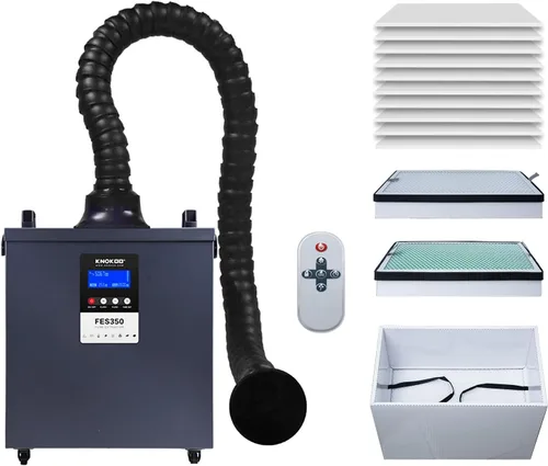 Extractor de humo FES350 de 350 W para S1, M1 Ultra, F2 Ultra, D1 Pro de 30 W a 70 W, grabado láser, purificador de humo de 420 m³/h (247 CFM) con