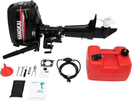 Miniatura 9 de Motor fuera de borda, 4 tiempos 6.5 hp motor de barco de alta resistencia motor de barco de pesca con sistema CDI sistema de refrigeración por agua