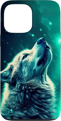 Miniatura 23 de Howling Wolf in Night Green Northern Lights Wolves Dog Lover Case for iPhone 16
