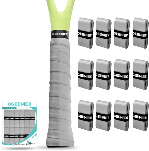 Miniatura 28 de OGEENIER Tennis Racket Grip Tape, 3, 6, 12 Pack Tennis Overgrip Tape, Absorbent and Anti-Slip, Precut Soft Racquet Wrap Grips Tape for Pickleball
