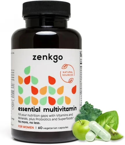 Miniatura 9 de Zenkgo, vitaminas + probióticos 25B CFU + alimentos integrales orgánicos para mujer, apoya la inmunidad, la digestión, la energía, las vitaminas