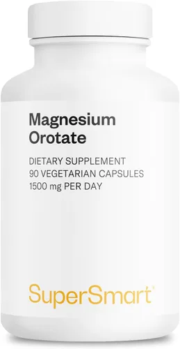Supersmart - Orotato de magnesio 1500 mg por día (alta absorción) - Relajante muscular y salud cardíaca - Alivio del estrés y apoyo para dormir |