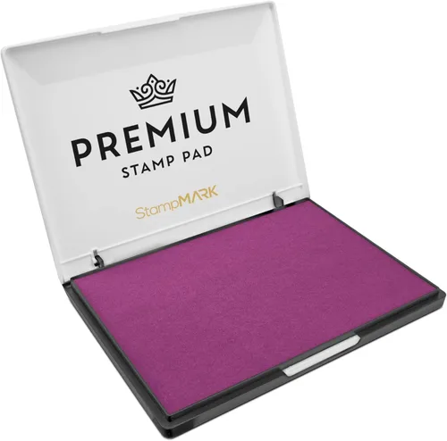 Miniatura 28 de StampMark Almohadilla de sello prémium tamaño mediano 3 x 4 pulgadas – para sellos de goma tradicionales – Almohadilla de fieltro color rosa