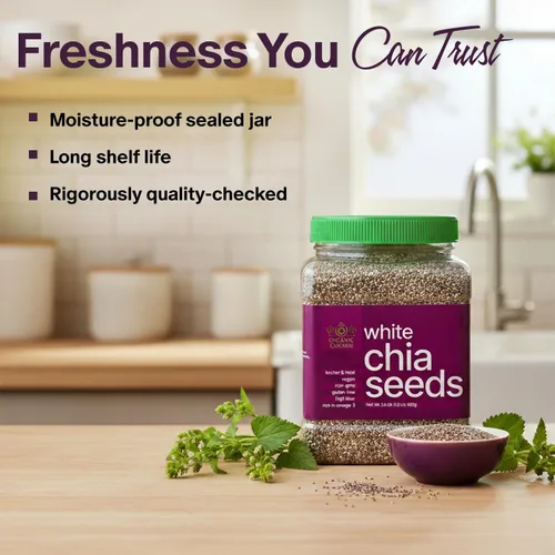 Miniatura 4 de Golden Crown - Semillas de chía orgánicas Semillas de chía blancas orgánicas sin gluten, sin OMG y veganas Omega-3 y fibra para apoyar