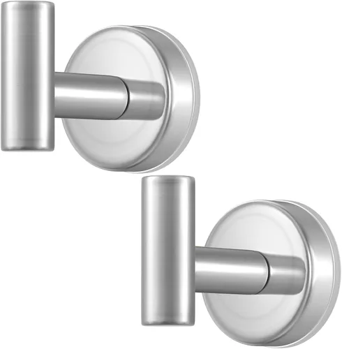 Miniatura 15 de Ganchos de pared autoadhesivos, ganchos de pared de acero inoxidable resistentes, ganchos para toallas para colgar batas, delantales, abrigos