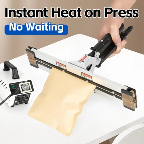 Miniatura 2 de Máquina de sellado térmico portátil de mano, IPS-600 de 24 pulgadas Sellado térmico instantáneo para envases de polietileno, papel de aluminio
