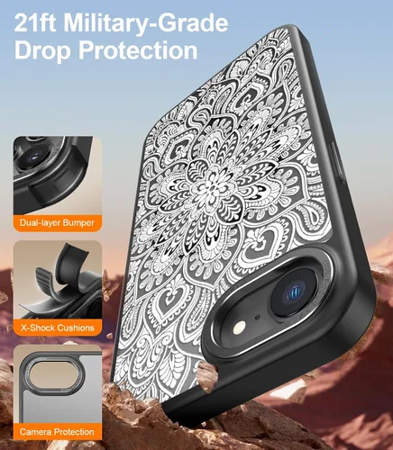 Miniatura 575 de Goodon para iPhone 15 Pro Max con protector de pantalla de privacidad, compatible con Magsafe, funda translúcida mate a prueba de golpes - Linda