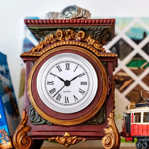 Miniatura 6 de Eforcase Inserto de reloj redondo de 2.4 pulgadas/2.402 in, movimiento de cuarzo, número romano, adorno plateado, cara blanca, reloj clásico, Plata