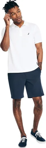 Miniatura 97 de Nautica playera polo clásica de mangas cortas, color sólido, para hombre