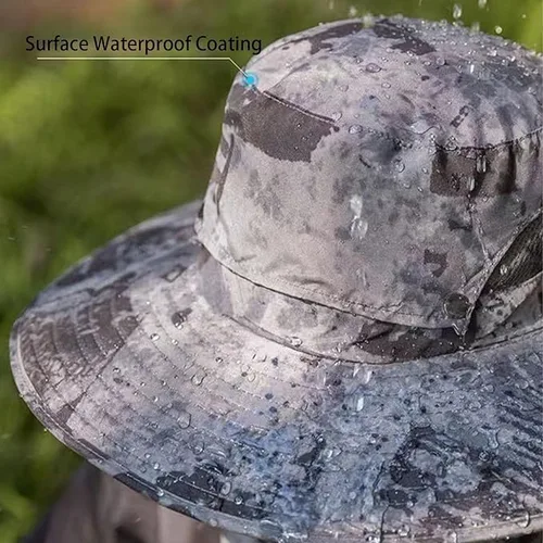 Miniatura 2 de Sombrero de ventilador solar de ala ancha, ventilador solar de ala ancha, sombrero de pesca al aire libre, sombreros de ventilador solar