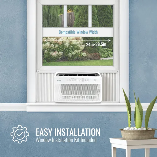 Miniatura 7 de Keystone Energy Star - Aire acondicionado inversor montado en ventana de 8,000 BTU con calor suplementario, unidad de aire acondicionado de ventana