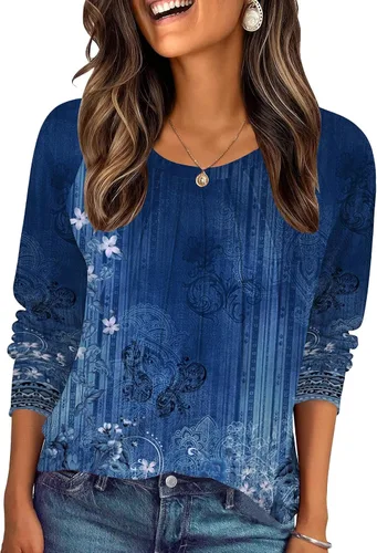 Miniatura 23 de Zeagoo Blusas de otoño para mujer, camisas de manga larga, blusas casuales de algodón, blusas plisadas elegantes 2025