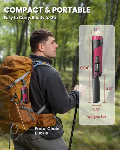 Miniatura 8 de DR.ÖTEK Detector de metales Pinpointer para adultos y niños, IP68 totalmente impermeable, detector de metales subacuático, puntero de mano