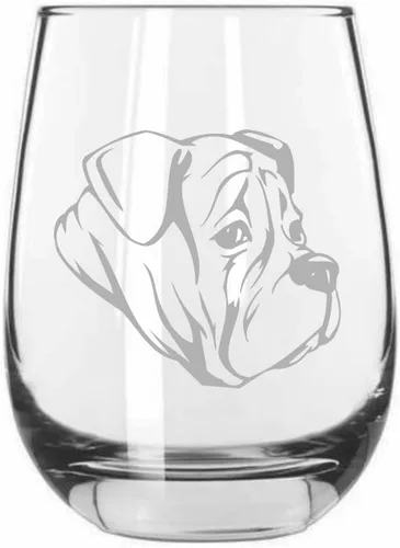 Miniatura 286 de Sakhalin Husky Dog - Copa de vino grabada personalizada de 15.25 onzas sin tallo