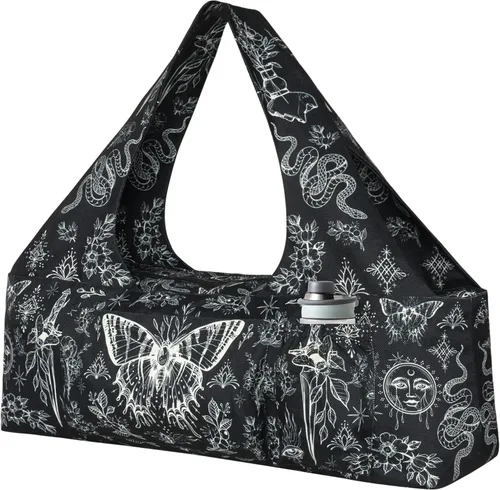 Bolsa para esterilla de yoga – Bolsa de yoga grande con correa para esterilla de yoga, cremallera y bolsillos, bolsas de yoga y transportadores que