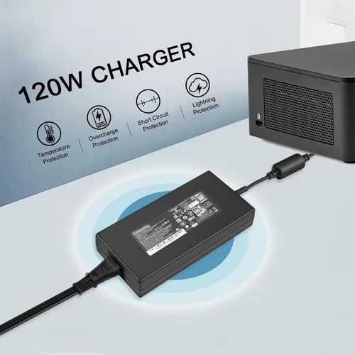 Miniatura 7 de Cargador de 120 W 6.32 A compatible con Intel Nuc 10 11 12 13 14 Pro Kit Mini PC LG 17U70N 15U70P FSP120-ABBN2 A15-120P1A ADP-120RH B ADP-120ZB B