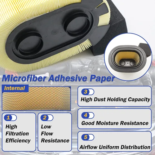 Miniatura 4 de Filtro de aire de motor para Ford F250 F350 F450 F550 2017 2018 2019 con motor diésel Powerstroke de 6.7L V8 Super Duty FA-1927 HC3Z9601A
