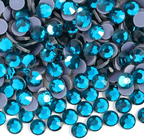 Miniatura 49 de 6000 diamantes de imitación termoadhesivos a granel, diamantes de imitación azules para ropa de manualidades, cristales termoadhesivos para Zafiro