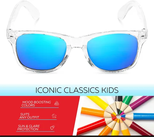 Miniatura 178 de Retro Rewind Lentes de sol para niños y niñas de 3 a 12 años, inastillables, UV400, lentes de sol para niños pequeños