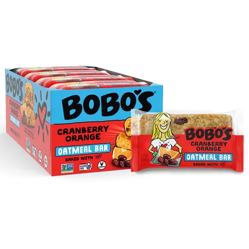 Miniatura 2 de Bobo's Barras de Arándano Naranja y Avena, Sin Gluten, Sin OGM, Avena Integral, Paquete de 12 Barritas de Snack Para Llevar Hechas