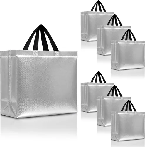 Miniatura 13 de Nush Nush Bolsas de regalo de color azul aguamarina de gran tamaño – Juego de 30 bolsas de regalo azul claro brillante con asas a granel – Bolsa
