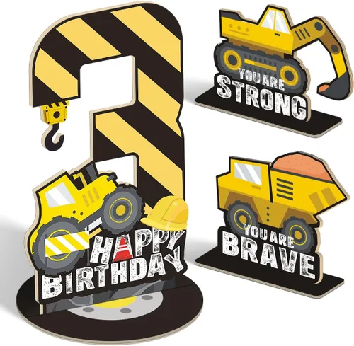 Miniatura 41 de Juego de 3 piezas de dinosaurios con signo de número de 2º cumpleaños, decoración de mesa de dinosaurios para niños y niños de 2º cumpleaños