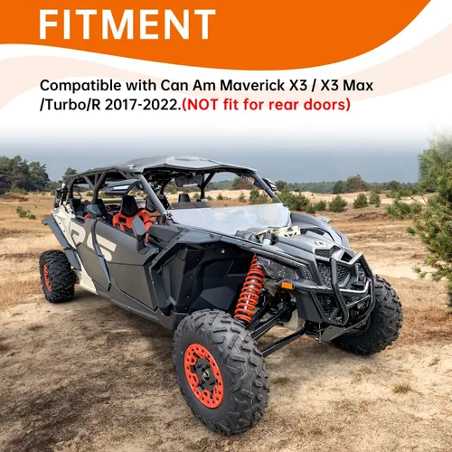 Miniatura 6 de Kit de altavoces de puerta delantera de 6.5 pulgadas compatible con Can Am Maverick X3 / X3 Max/Turbo/R 2017-2024 2025, todos los modelos