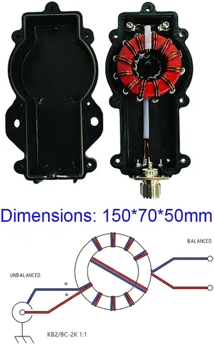 Miniatura 7 de WINDCAMP KB2 Enterprises Original 3-54Mhz 1:1 Balun actual 2000 vatios PEP