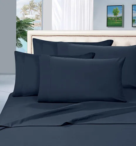 Miniatura 6 de Elegant Comfort Juego de sábanas de 4 piezas resistentes a las arrugas, calidad de hotel 1500 premium, ultra suave, tamaño individual, aguamarina