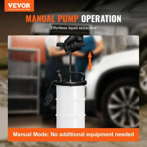 Miniatura 2 de VEVOR Bomba extractora manual de fluidos de 6.5L, extractor de líquido al vacío para cambiador de aceite, bomba de cambio de aceite para automoción