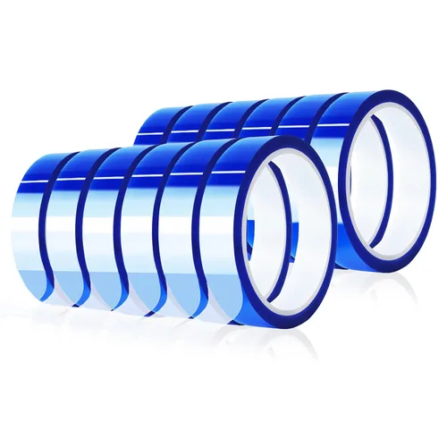 Miniatura 8 de MEBMIK 4 rollos de cinta térmica azul de 20 mm x 33 m (108 pies), cinta de alta temperatura resistente al calor, cinta de transferencia de calor