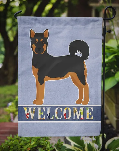 Miniatura 3 de Caroline's Treasures CK3704GF Bandera de jardín de bienvenida de Akita Shepherd Black and Tan - Bandera decorativa para patio exterior, patio