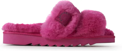Miniatura 7 de Dearfoams Fireside Benalla - Pantuflas de piel de oveja de doble banda fácil de poner y quitar para mujer