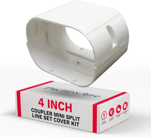 Miniatura 11 de DuctlessAire Mini Split Line Set Cover – Cubiertas de línea para condensador Mini Split, sistemas de aire central, HVAC, bombas de calor y más