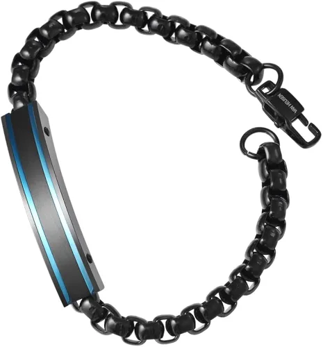 Miniatura 3 de Van Heusen Pulsera de identificación de cadena de acero inoxidable para hombre