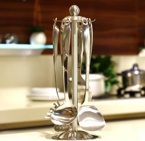 Miniatura 9 de TBWHL Cucharón de Sopa de Metal 34 cm de Acero Inoxidable 304 con Mango Largo - Cucharón de Cocina Profesional con Mango Ergonómico y Equilibrio