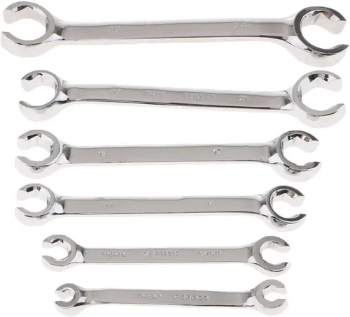 Miniatura 3 de Llave de tuerca acampanada, llave de tubo de freno, llave de extremo abierto doble para tubo de combustible compensado, acero al cromo vanadio