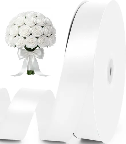 Miniatura 150 de Cinta de satén de 5/8" x 100 yardas - Cinta de seda naranja otoñal con carrete - Ideal para envolver regalos, ramos florales, manualidades