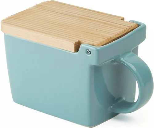 Zero Japan Bee House - Caja de Sal Premium con Tapa Hinoki - Recipiente para Sal Marina y Especias - Elegante Contenedor para Encimera de Cocina -