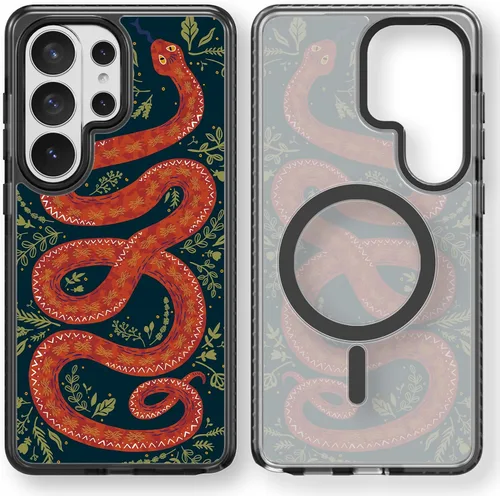 Miniatura 45 de Rosarnnah Funda compatible con Samsung Galaxy S24 Ultra, bonita estética, a la moda, divertida funda con estampado de gatito y gato, duradera a