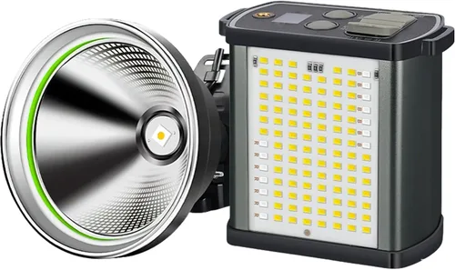 Linterna frontal LED dividida recargable de alta potencia, con cargador y diseño impermeable, batería de larga duración, adecuada para caza, correr,