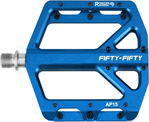 Miniatura 12 de FIFTY-FIFTY Pedales de bicicleta de montaña, pedales planos antideslizantes y de aleación de aluminio, rodamiento sellado de 9/16 pulgadas