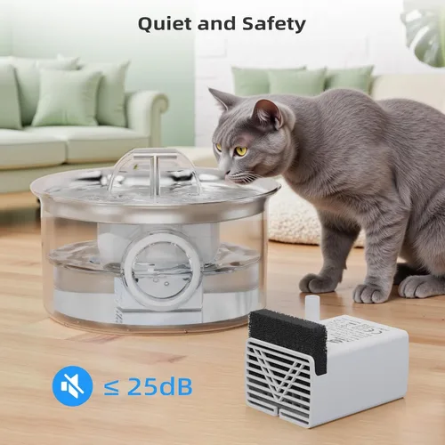 Miniatura 5 de JY-830 Bomba de agua sumergible universal para fuentes de mascotas Ultra silenciosa IPX8 impermeable Fácil de limpiar e instalar Baja