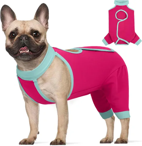 Miniatura 17 de ROZKITCH Manga de pierna para cirugía para perros, piernas traseras, macho y hembra para evitar lamer heridas, codo, rodillera, traje de Azul