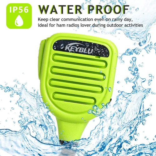 Miniatura 4 de Micrófono de altavoz impermeable para hombro con 2 pines, bidireccional, compatible con radios walkie talkie UV-5R, BTECH, Kenwood, Retevis